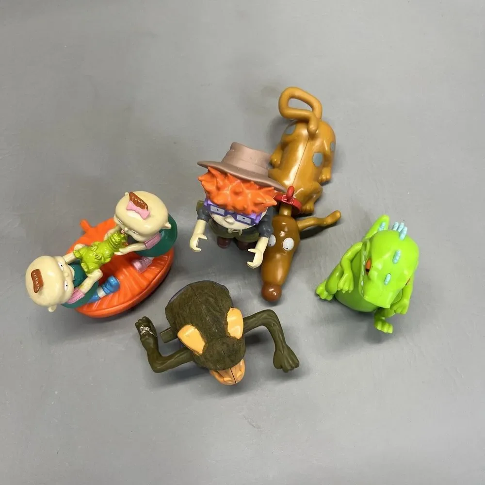 Burger King Nickelodeon Rugrats PHIL LIL With Reptar Chuckie Wind Up Toys Lot 5 - Picture 2 of 16